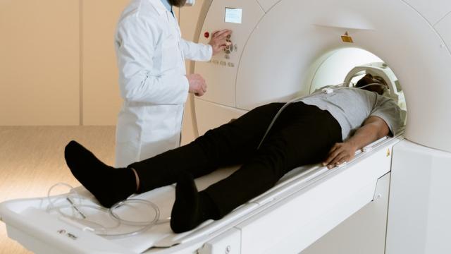 Man getting an MRI